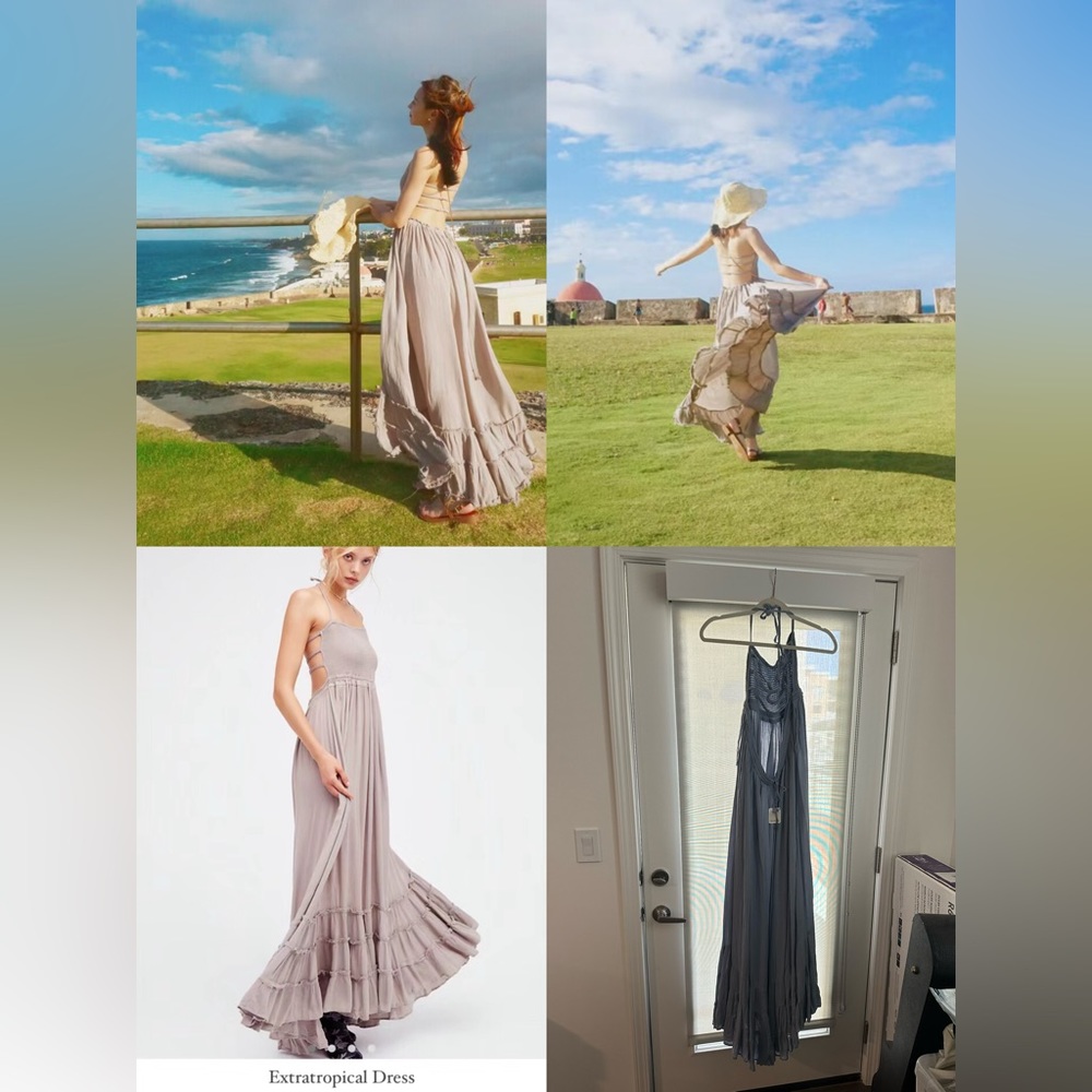Free People Extratropical Maxi Dress Blue